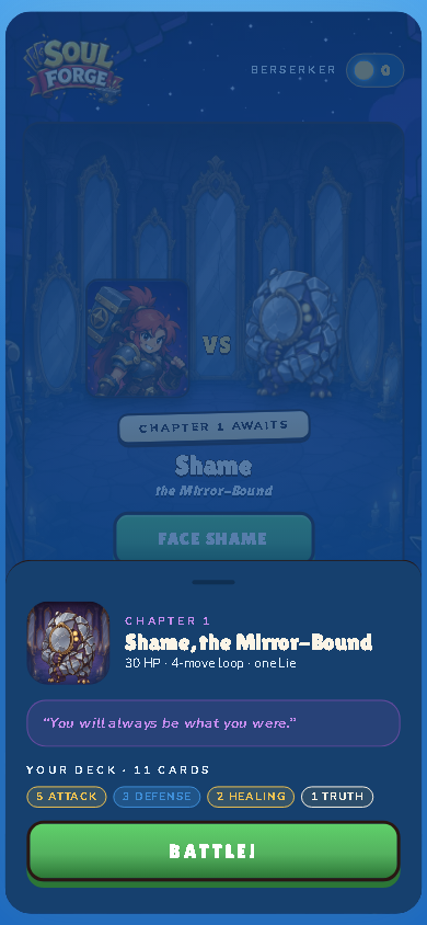Pre-battle screen